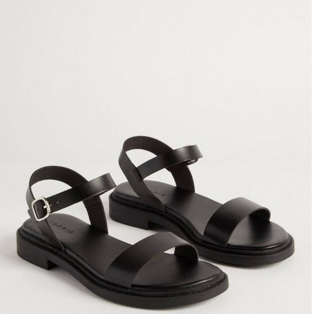 Torrid Black Sandals size 8.5 extra wide
